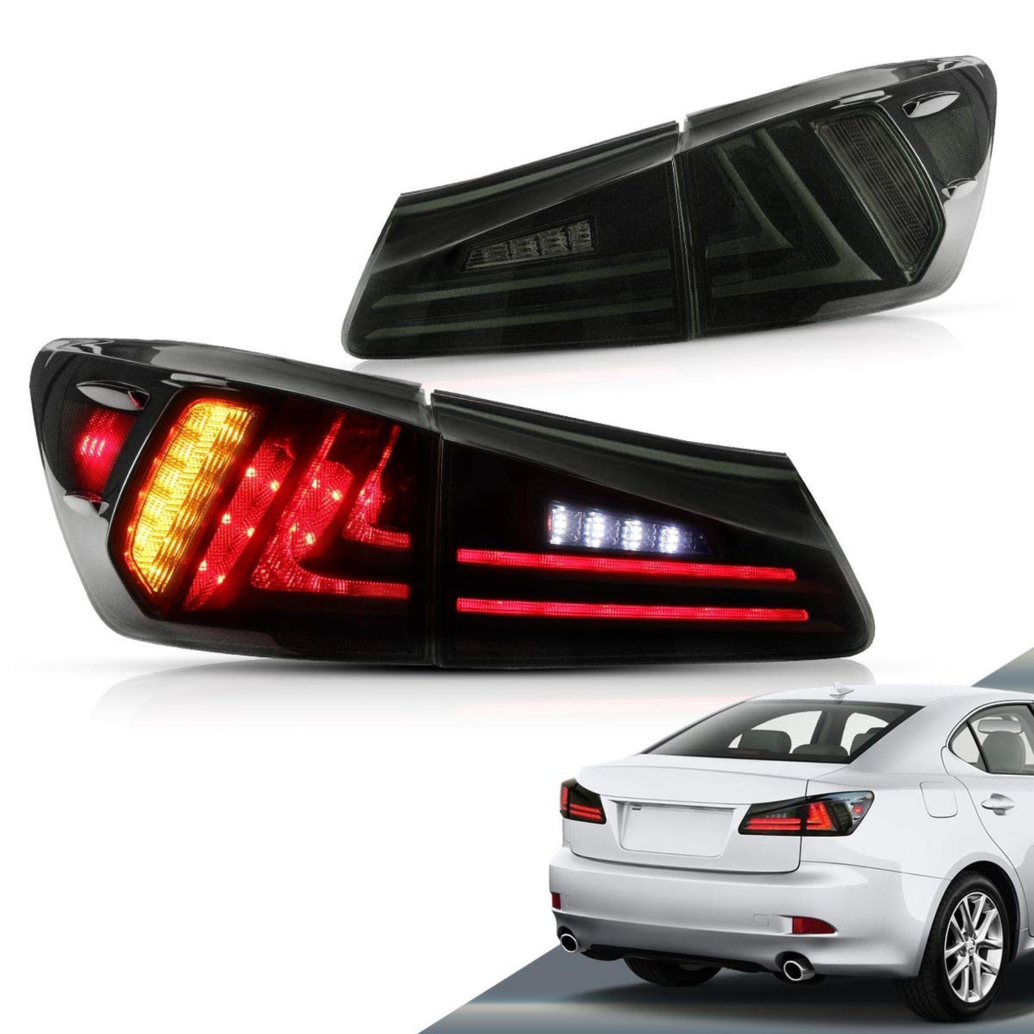 VLAND Led Tail lights Compatible with Base Sedan Lexus IS250 IS350 IS22d 2006…