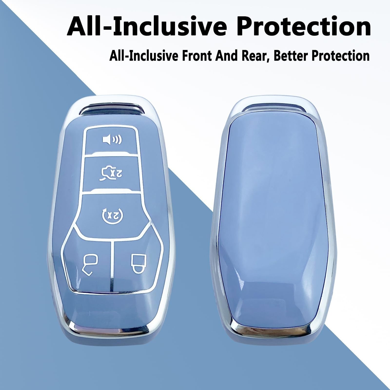 Key Fob Cover Case Compatible with Ford F150 F250 F350 Fusion Edge Explorer M…