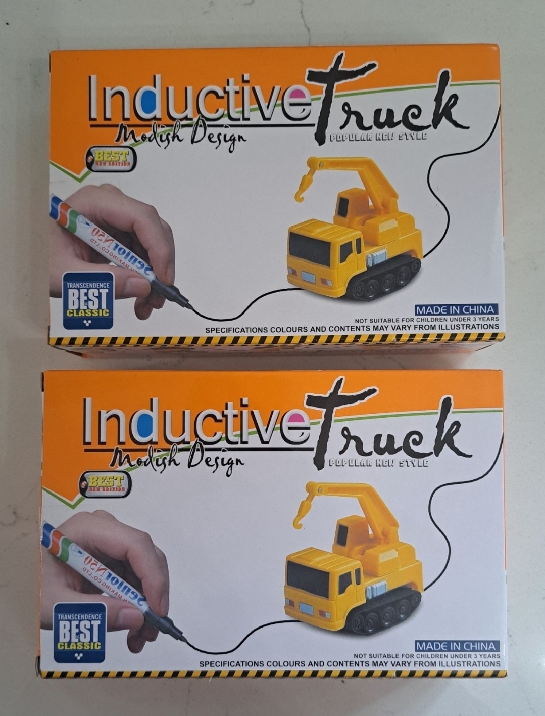 2 LOT Inductive Truck by Modish Design “Will follow any drawn line” New NIB x2