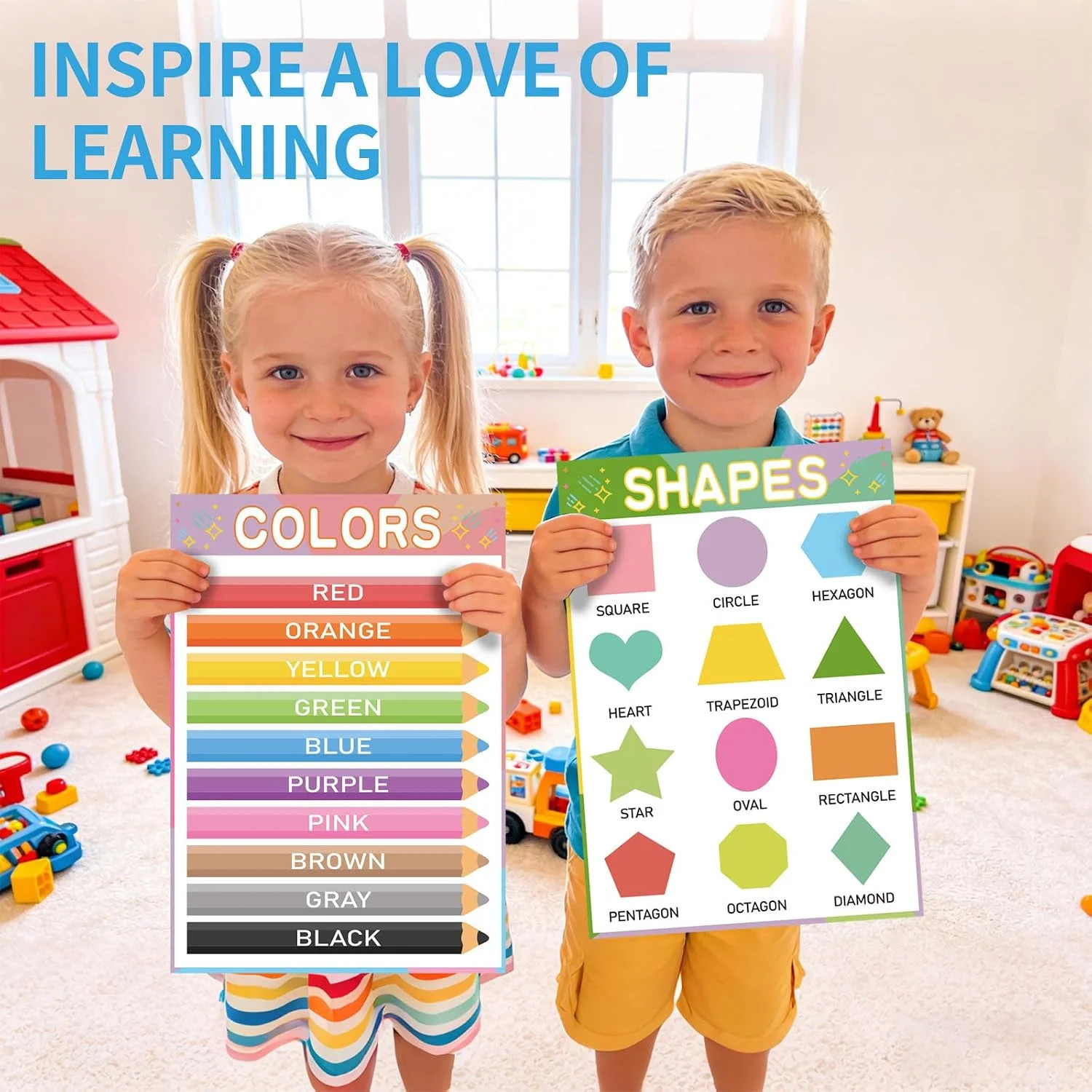 Classroom Educational Posters- Colourful Educational Learning Posters For Toddle