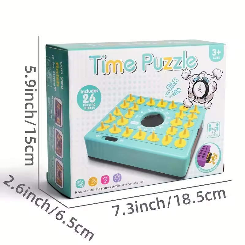 Pop Up Time Game Board Puzzle for Kids Shape Matching Educational Toy