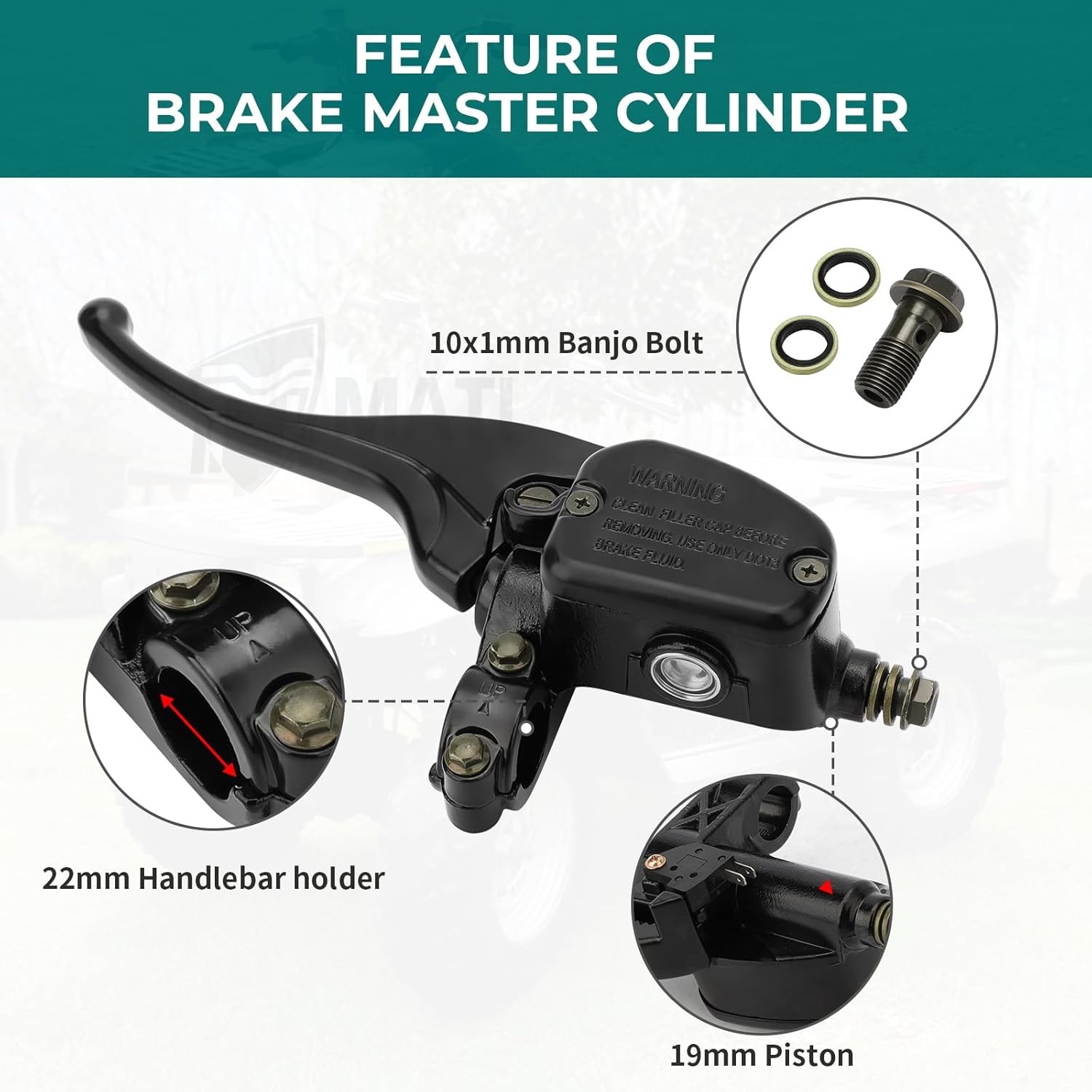 Polaris Magnum 325 330 500 ATV Brake Master Cylinder Front Left & Rear
