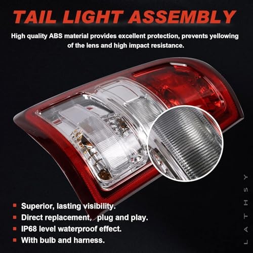 Tail Light Compatible With 2019-2023 Dodge Ram 1500 Right Chrome Bezel