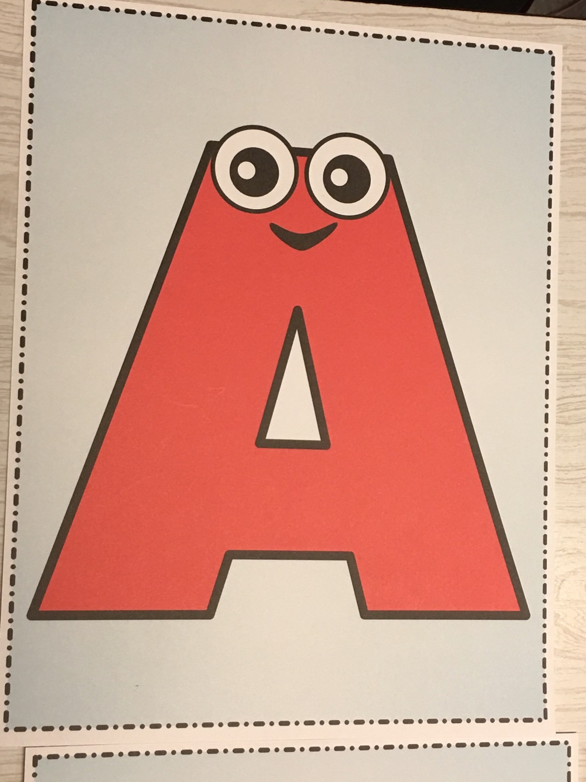 26 cards – Full color Alphabet People cards- Pre school Kindergarten Letters
