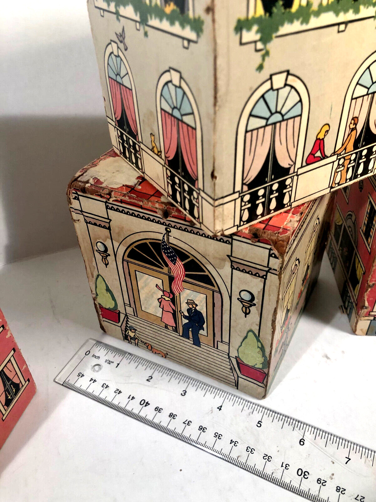 Vintage Antique set of 6 pcs. Wooden Nesting Blocks – 1949 Saml. Gabriel, NYC