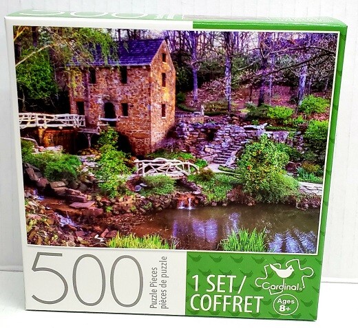 CARDINAL 500 PIECE PUZZLE JIGSAW SET NATIONAL PARK LITTLE ROCK OLD MILL LAKE