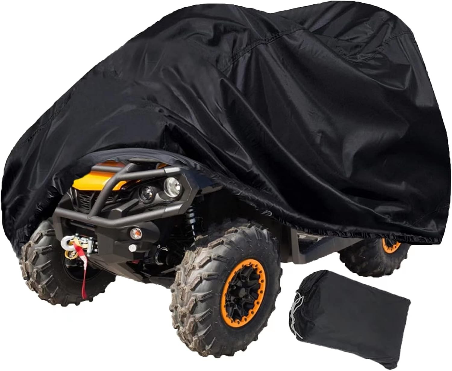 Waterproof ATV Cover,Small 420D Heavy Duty Quad Cover Protects 4 Wheeler from Sn