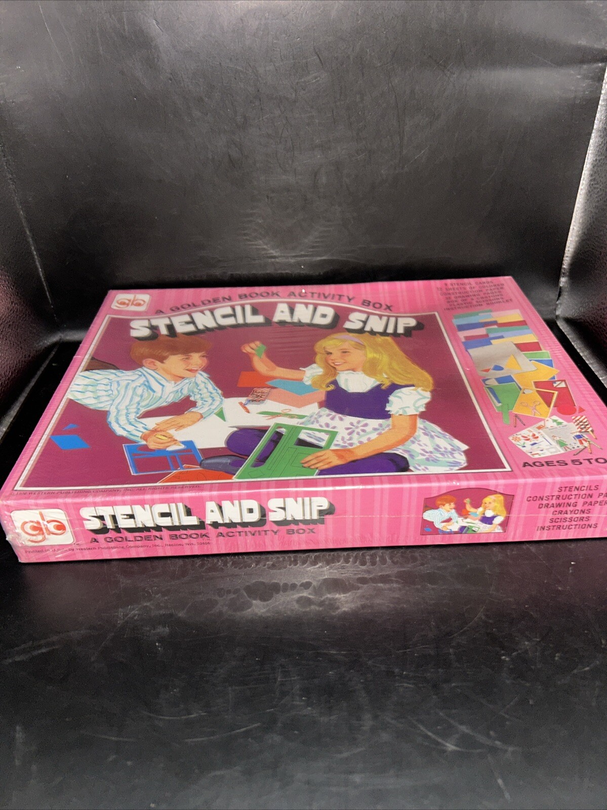 Vintage 1972 A Golden Book Stencil and Snip Activity Box Sealed New