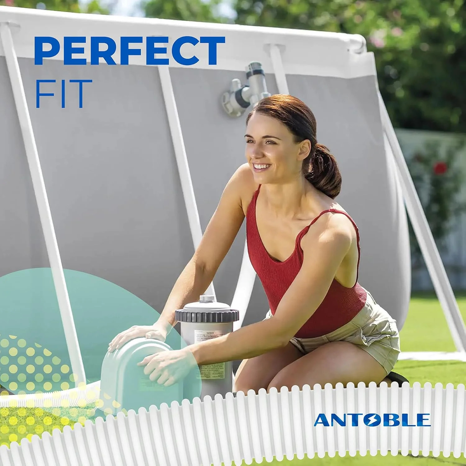 ANTOBLE 1-1/4 Inch x 3ft Pool Hoses for Intex Above Ground Pools Swimming Pool P