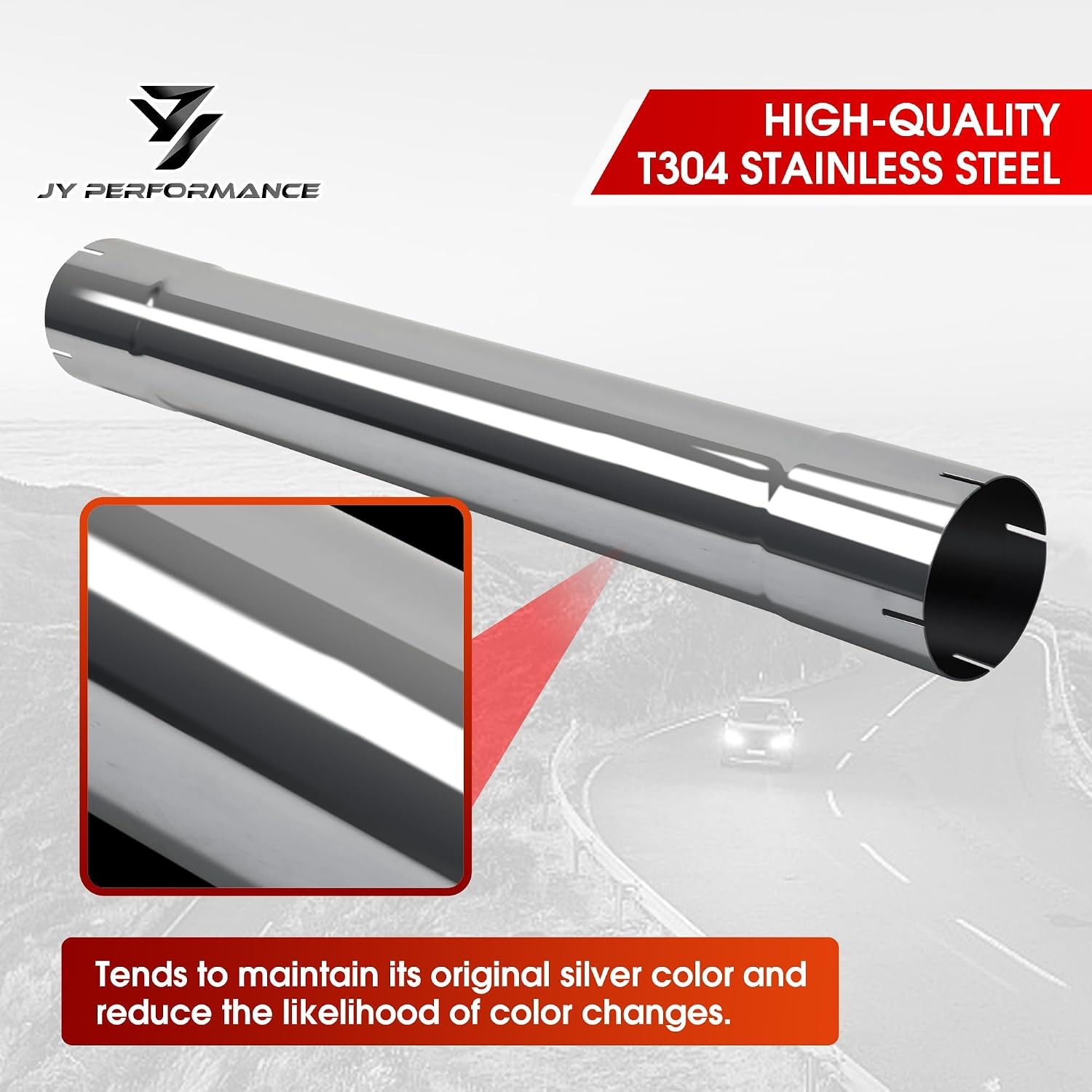 Muffler Replacement Pipe Stainless Steel Straight Exhaust