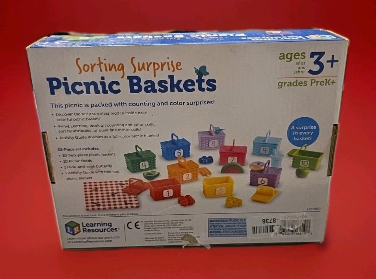 Learning Resources Sorting Surprise Picnic Baskets Sorting New/Open Box