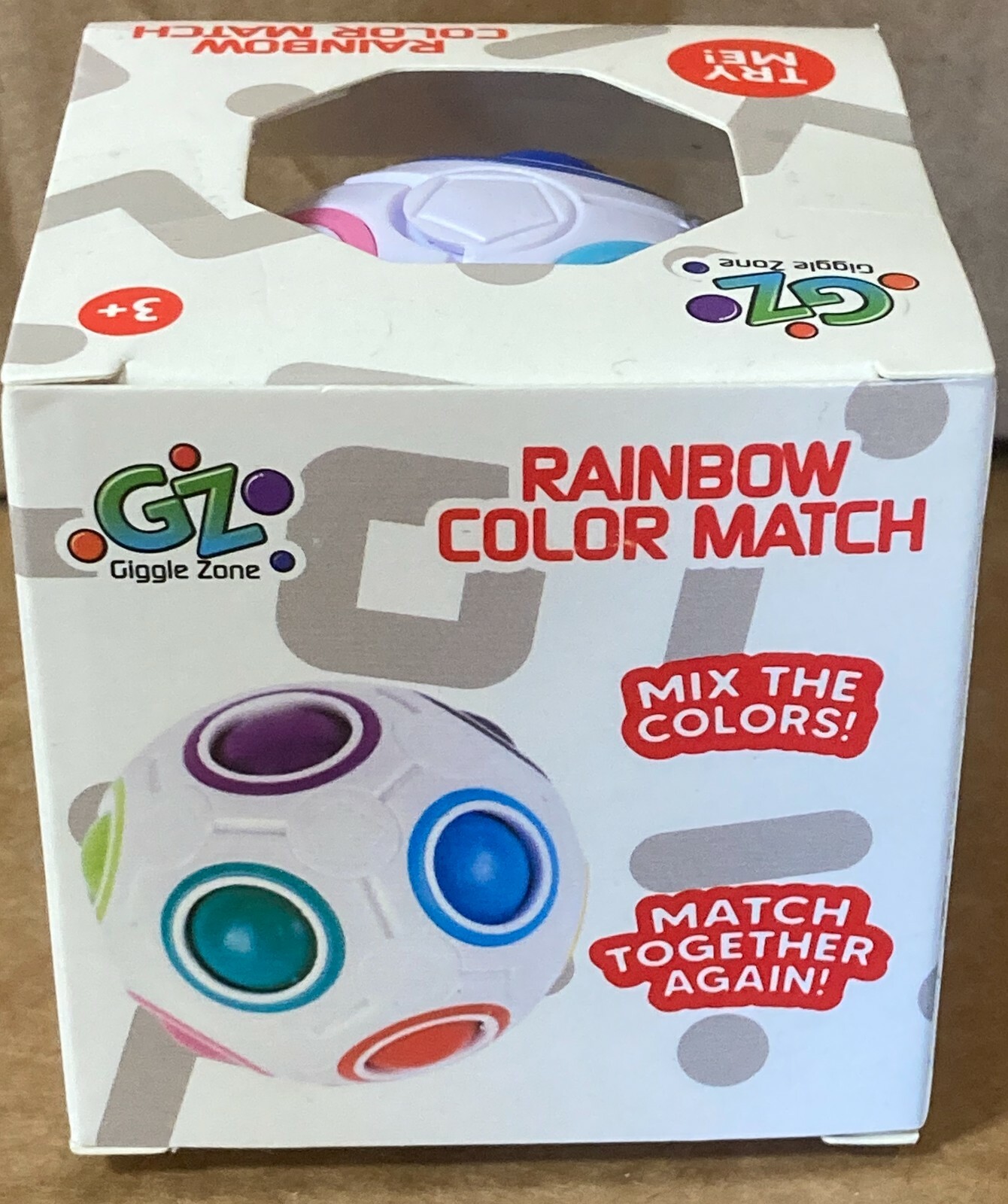 Giggle Zone Rainbow Color Match Puzzle Ball Novelty Toy NEW