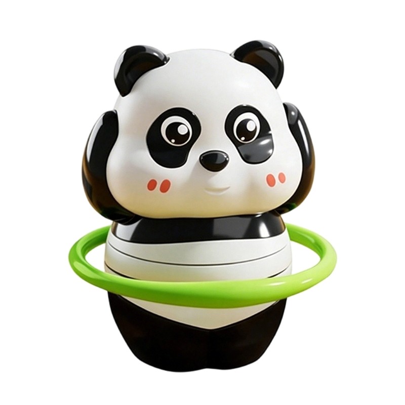 Wind up Skateboarding Panda Figure Cartoon Mechanical Wind up Toy Kids Present