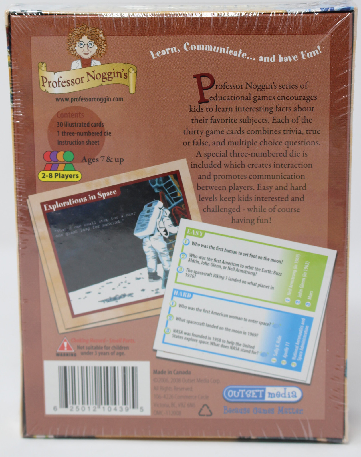 Professor Noggin’s Educational Card Game #29 History of the United States New!