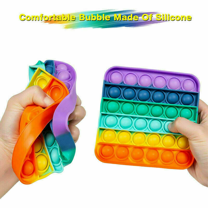 Push Pop Bubble It Silicone Sensory Fidget Toy Autism Stress Relief Game