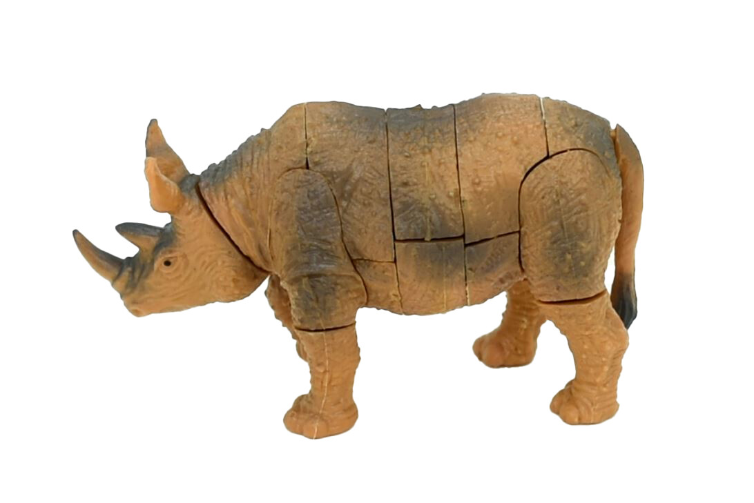 Rhino, Rhinoceros 3D Interlocking Puzzle Plastic Replica 3″ – F3029 B331