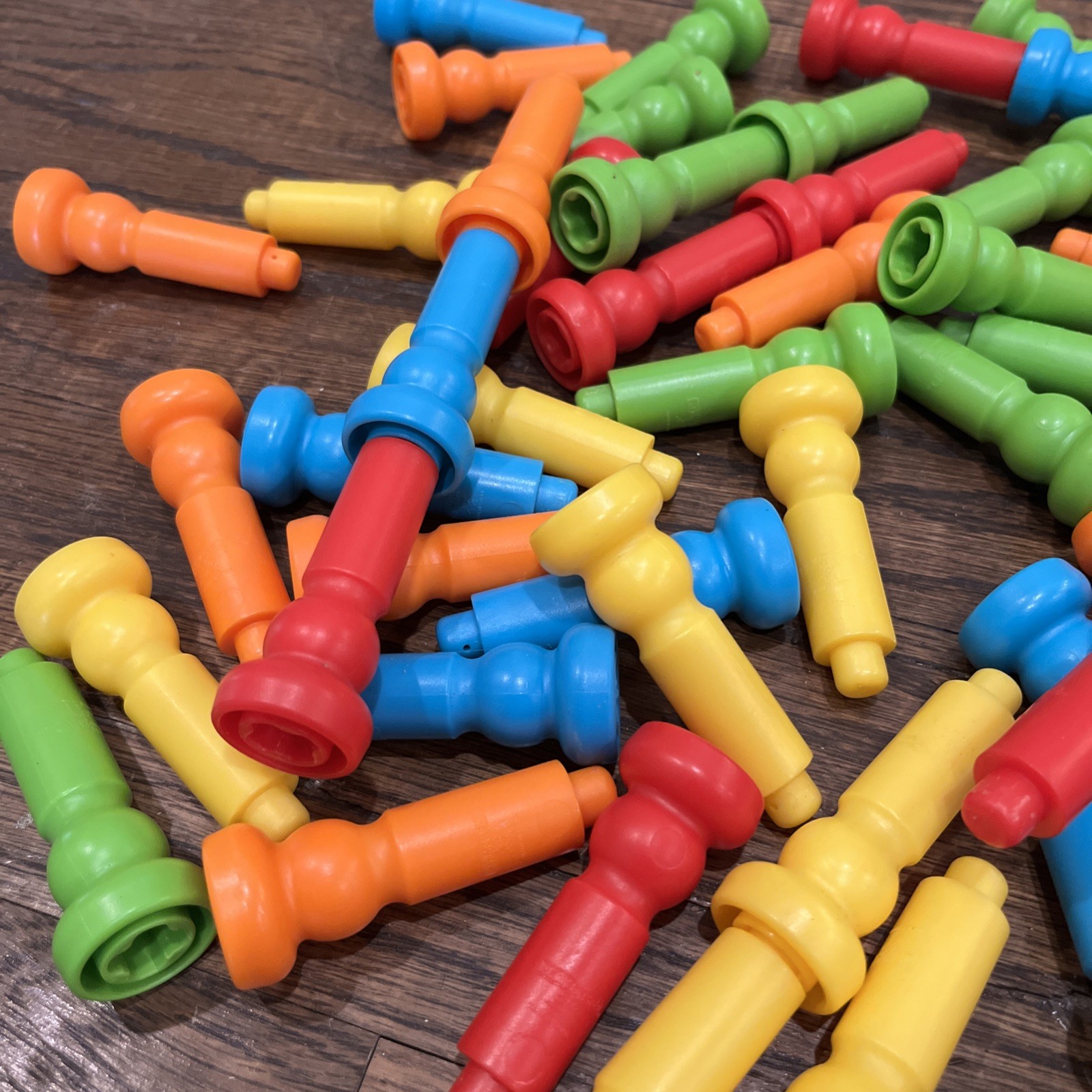Replacement Pegs x54 Playmonster Stacking Building Set HTF Therapy Play Learning