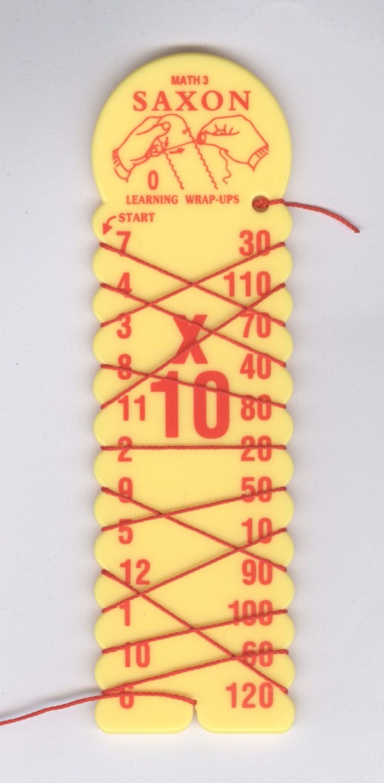 Replacement x10 For Saxon Math 3 Learning Wrap-Ups Multiplication Practice