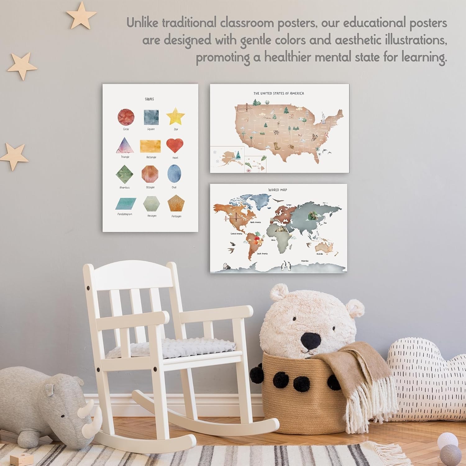 Colorful Set of 12 Toddler Learning Posters 11×17” – Inspire Curiosity & Growth