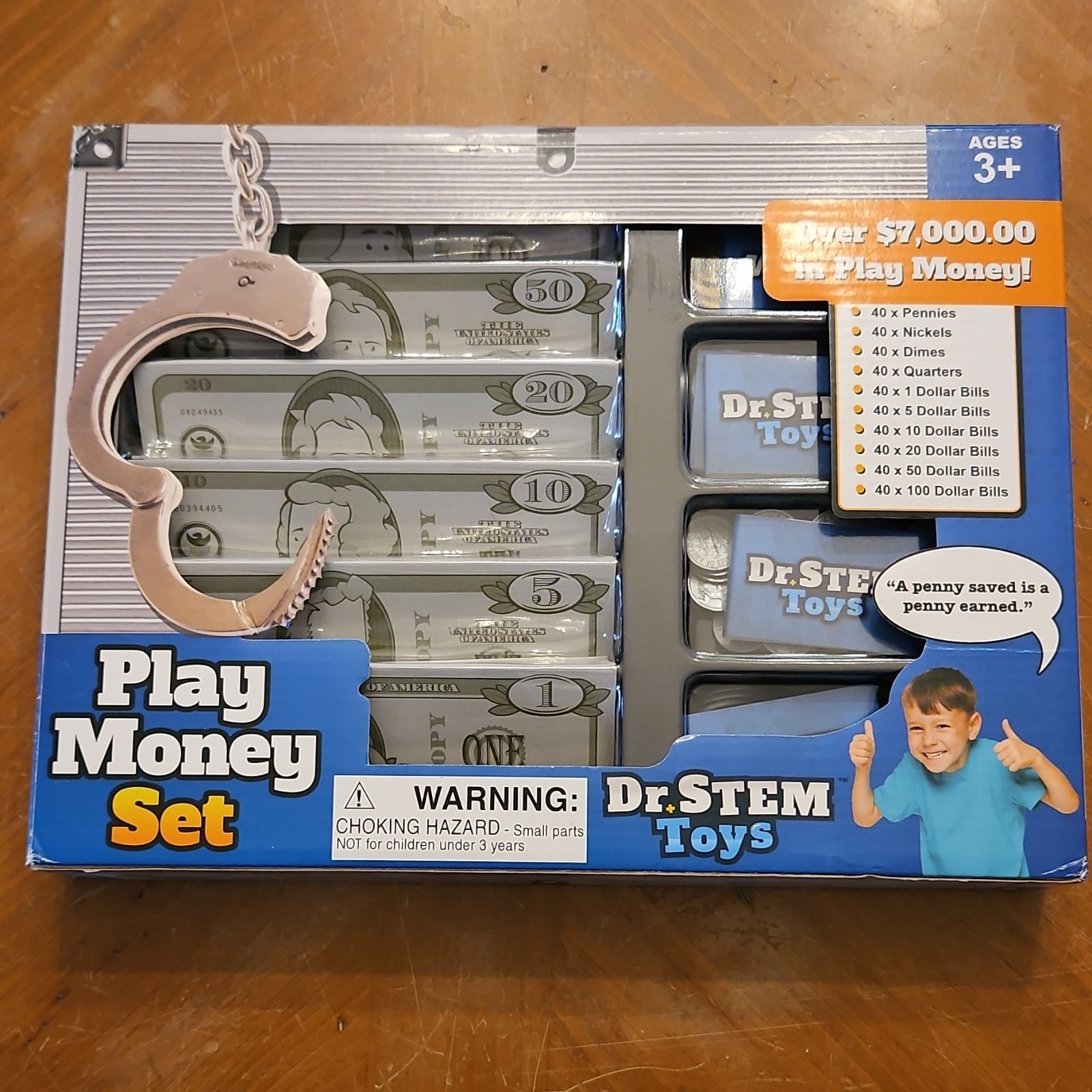 Dr. STEM Toys Play Money Set $7,000 Multicolor Ages 3+ Kids Educational Toy
