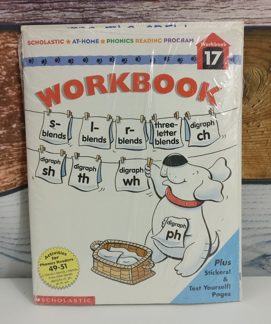 NEW! Scholastic Phonics Reading Program Workbook 17 Home School Activities
