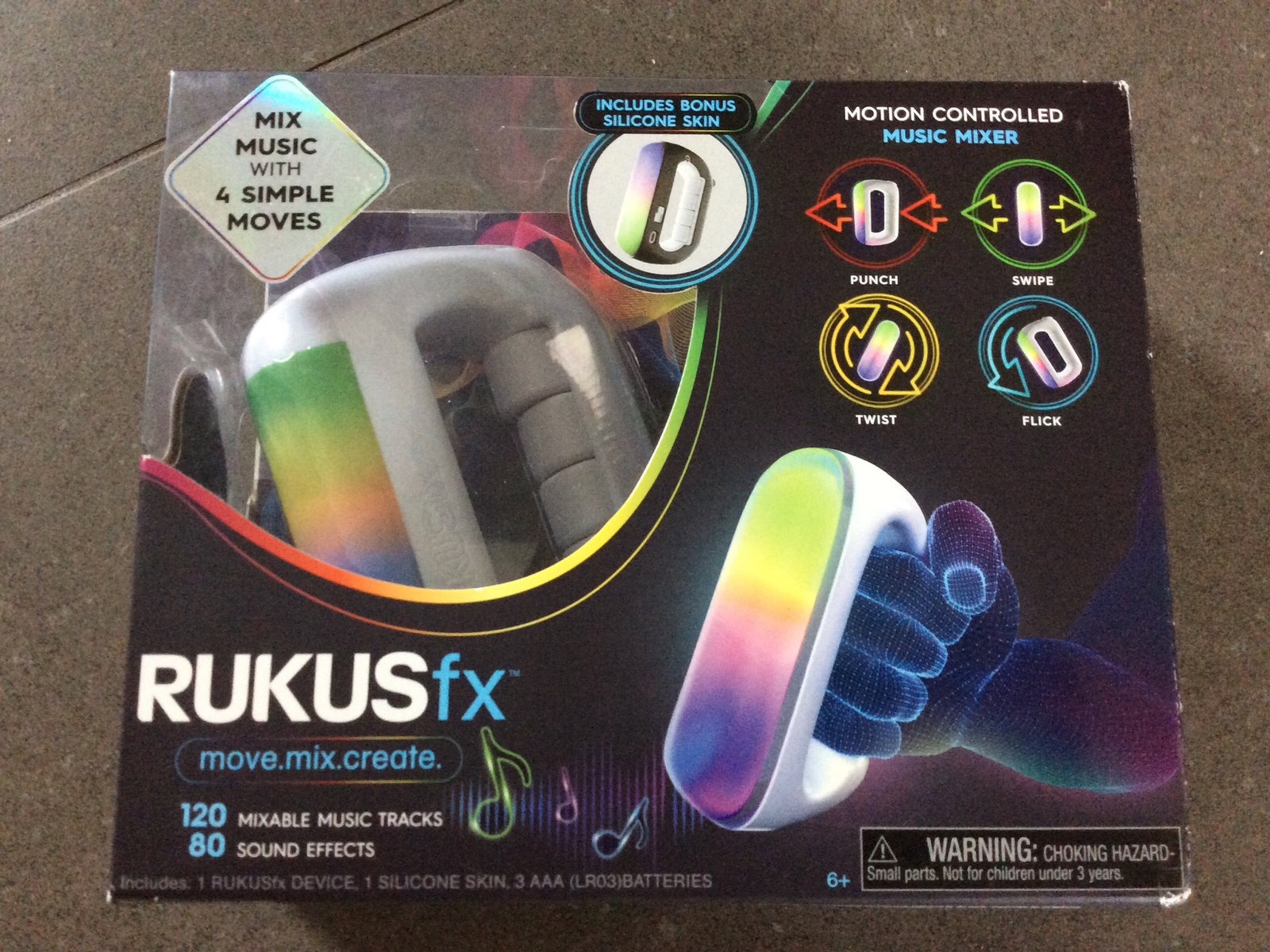 New RUKUSfx Motion Controlled Music Mixer 120 Tracks 80 Sound Effects Just Play