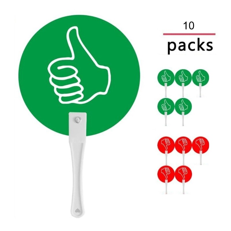 10 Pcs Thumb Up Thumb Down Classroom Tuning Paddle Yes No Paddles for Classroom