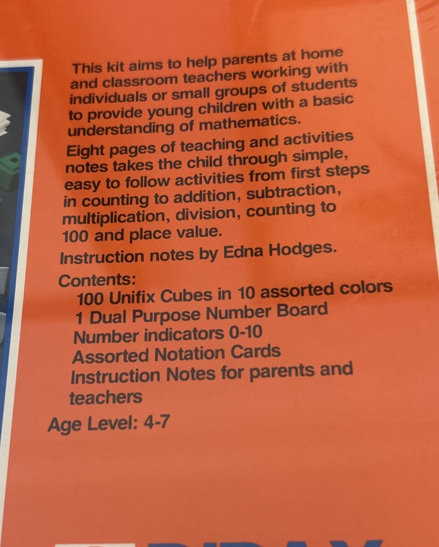 Didax Unifix Basic Mathematics Activities Kit Home Or Classroom Sealed