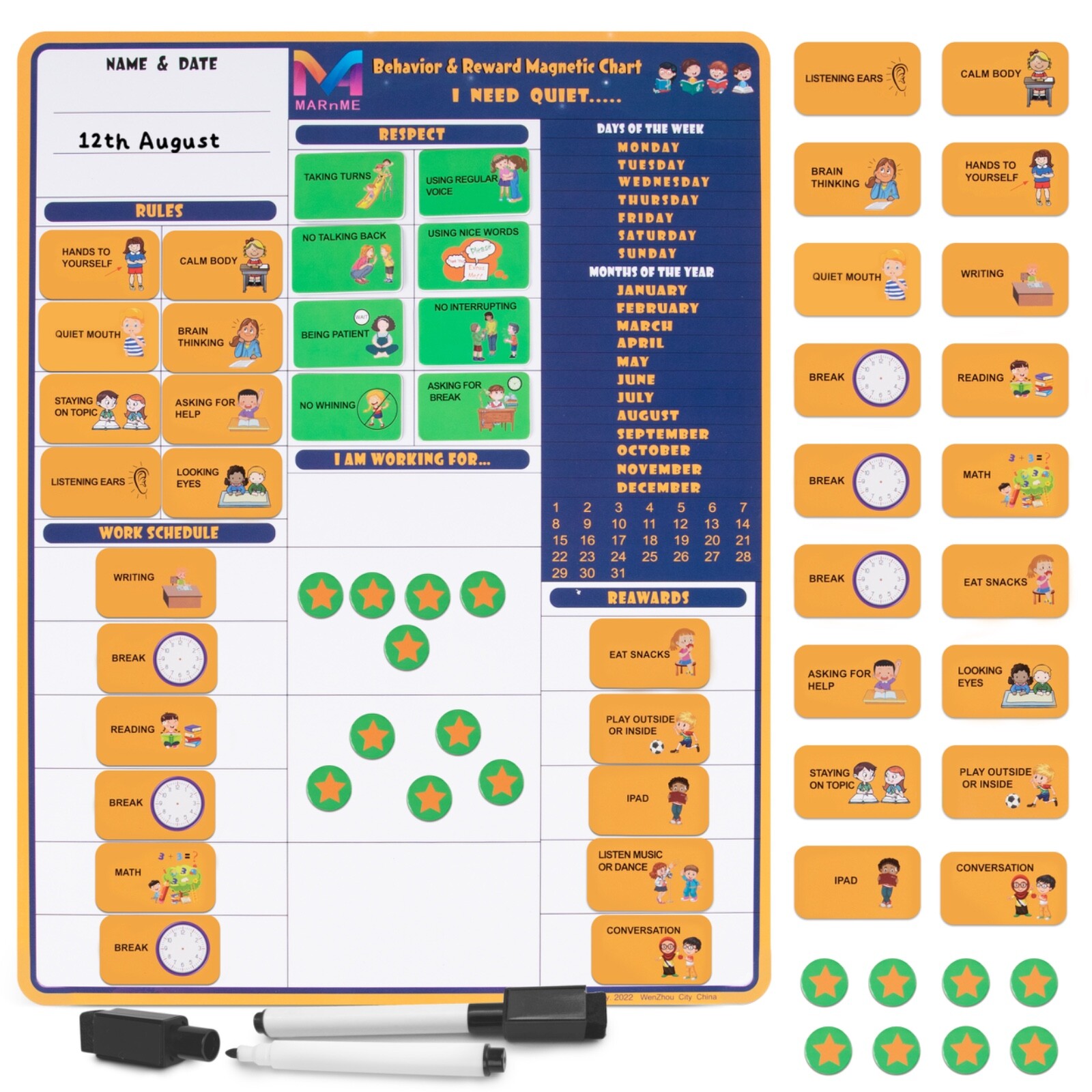  kids reward chart, behavior reward chart, good behavior chart for ADHD, autism 