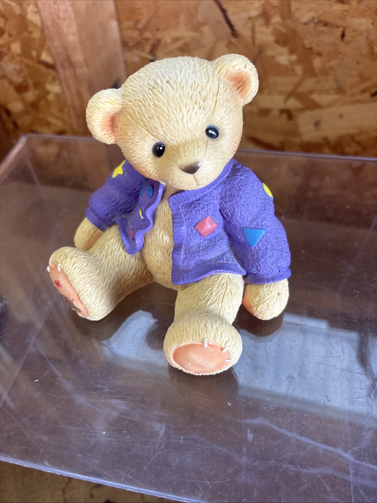 ENESCO Cherished Teddies Hard Plastic Coin Bank 4” Priscilla Hillman Vintage 98’