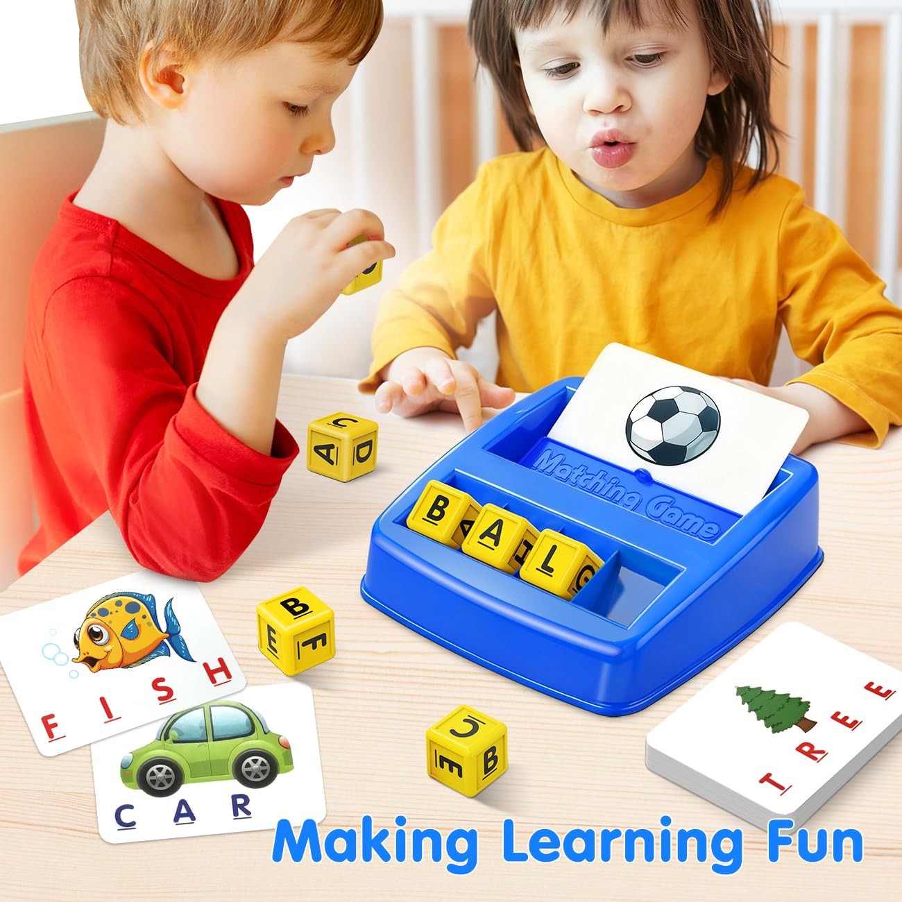 Educational Toys for 3-5 Year Old Boy Girl Gifts, Matching Letter Learning Ga…