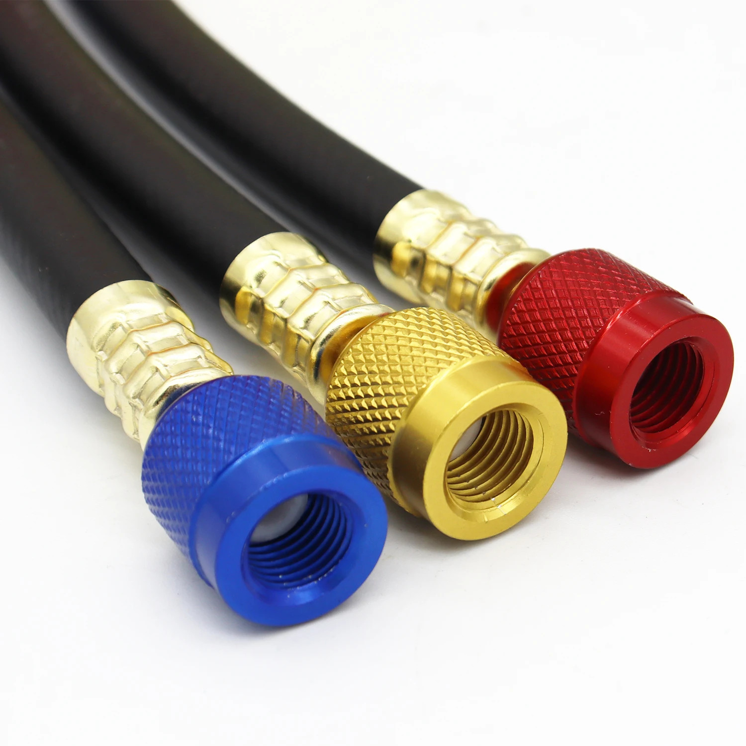 AC Charging Hose Tube Kit Hose Low Loss Fittings for R134A R12 R22 Refrigerant