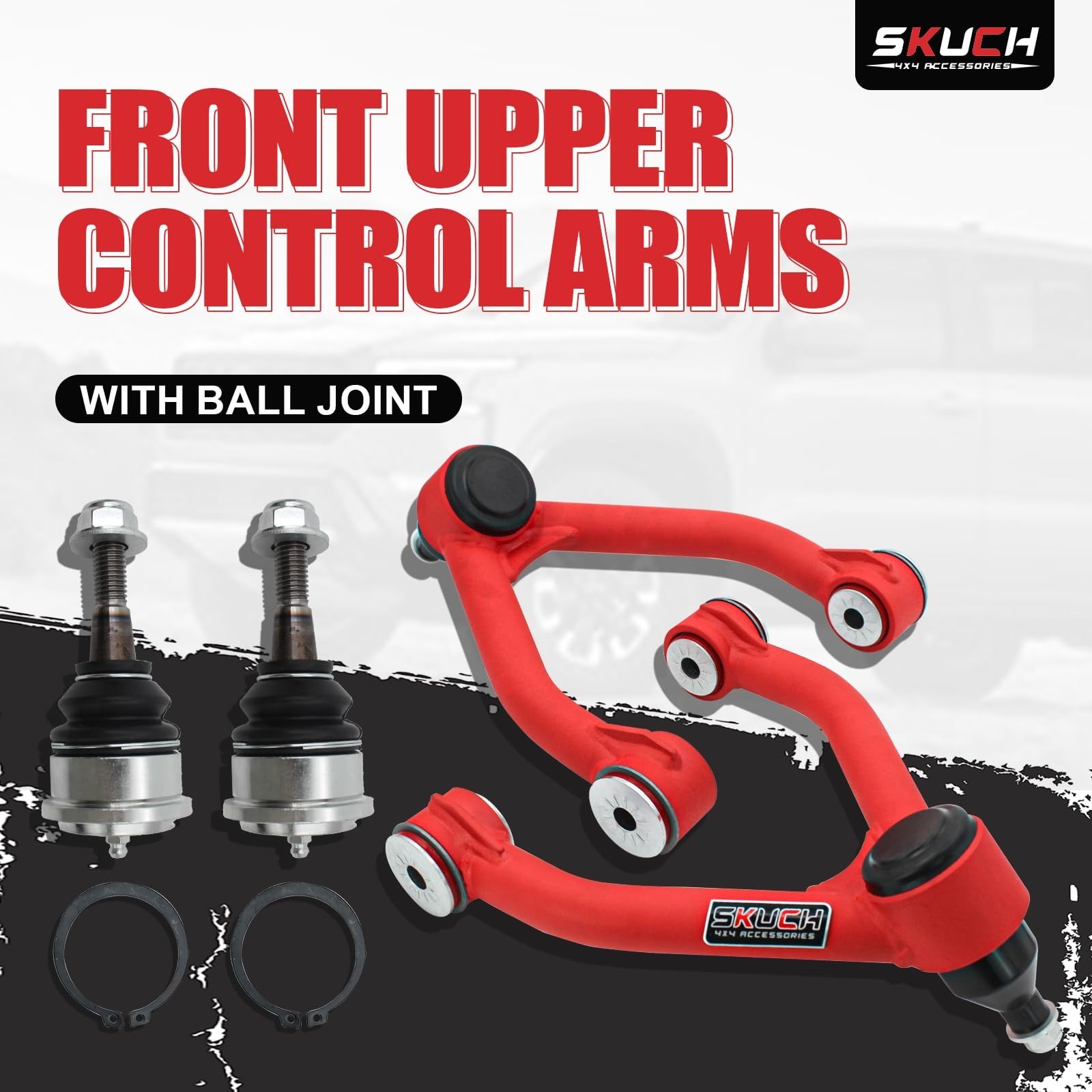 2-4″ Lift Front Upper Control Arms for 1988-1998 Chevy GMC K1500 4WD, 1993-19…