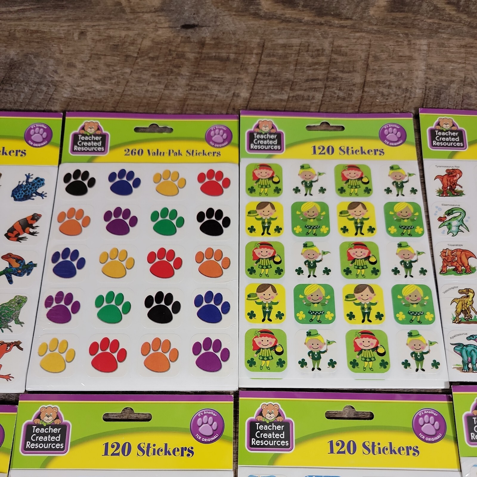 Lot Of 10 packs Teacher Created Resources Colorful Mini Stickers