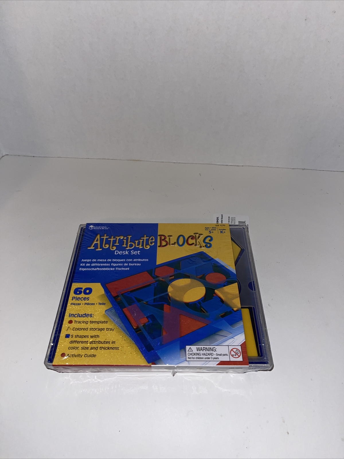 Learning Resources Attribute Blocks Desk Set (60 Pieces) Brand New!