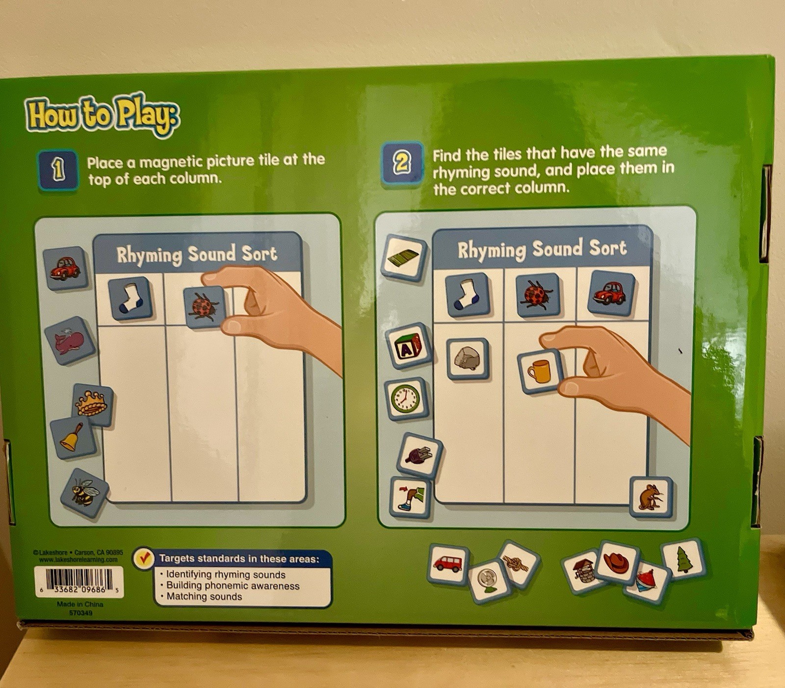 Rhyming Sounds Magnetic Sound Sorting Board by Lakeshore #LL439