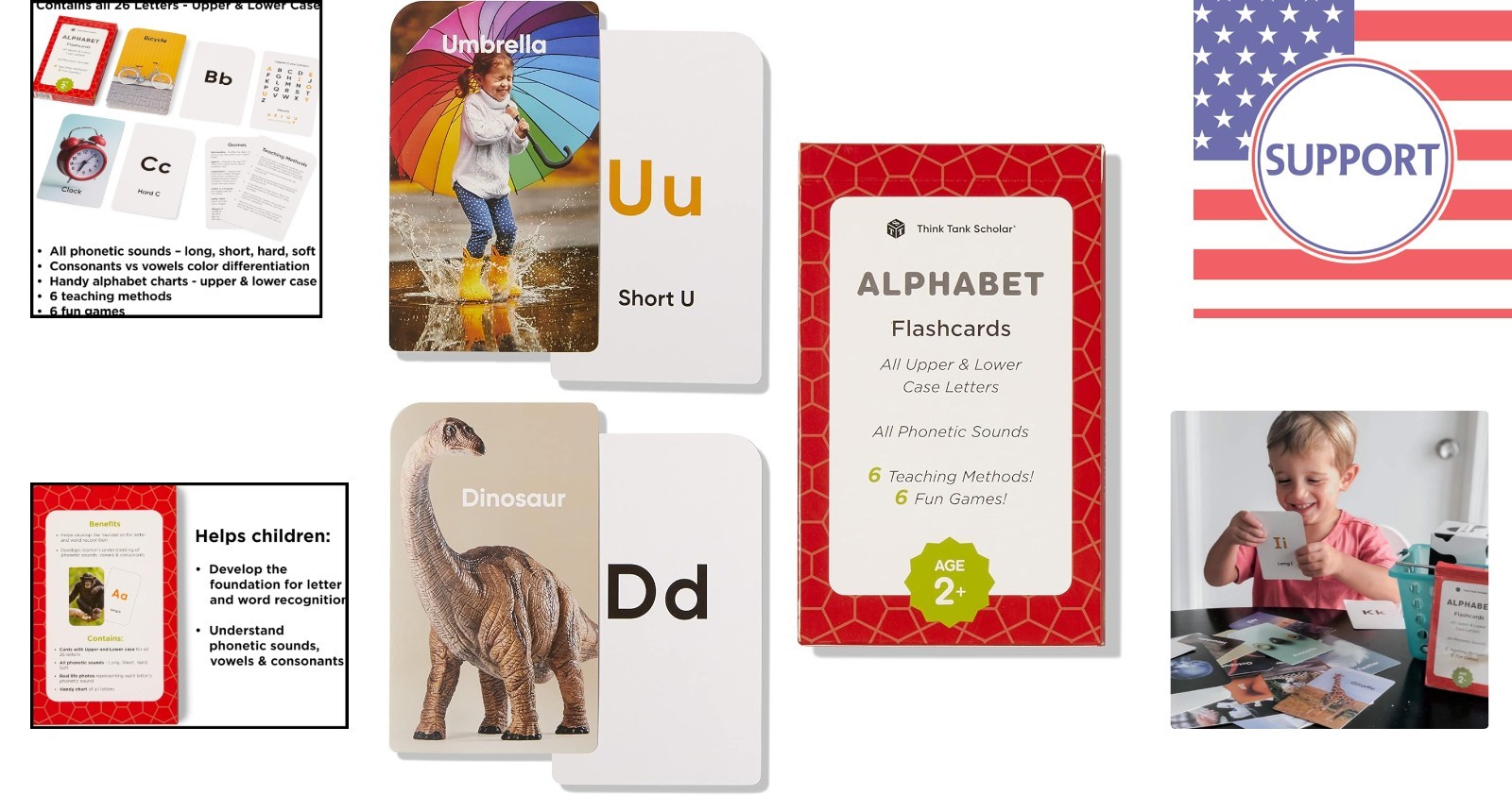 Durable ABC Flash Cards for Ages 2-6 – Phonics and Speech Development Tool