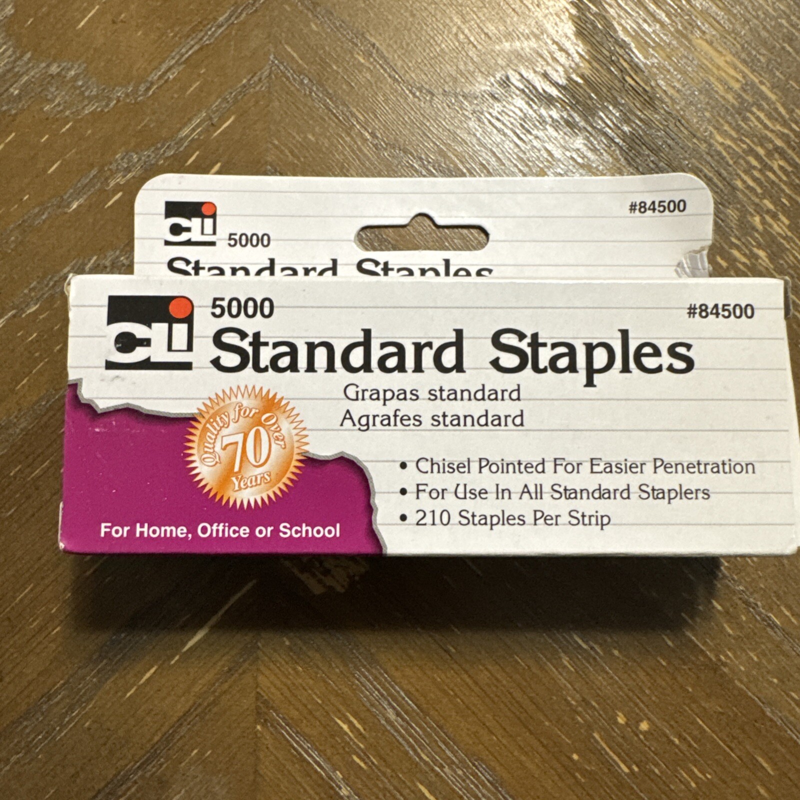 Staples, Standard 26/6 Size, Chisel Pointed Carbon Steel, Silver, 5000/Box