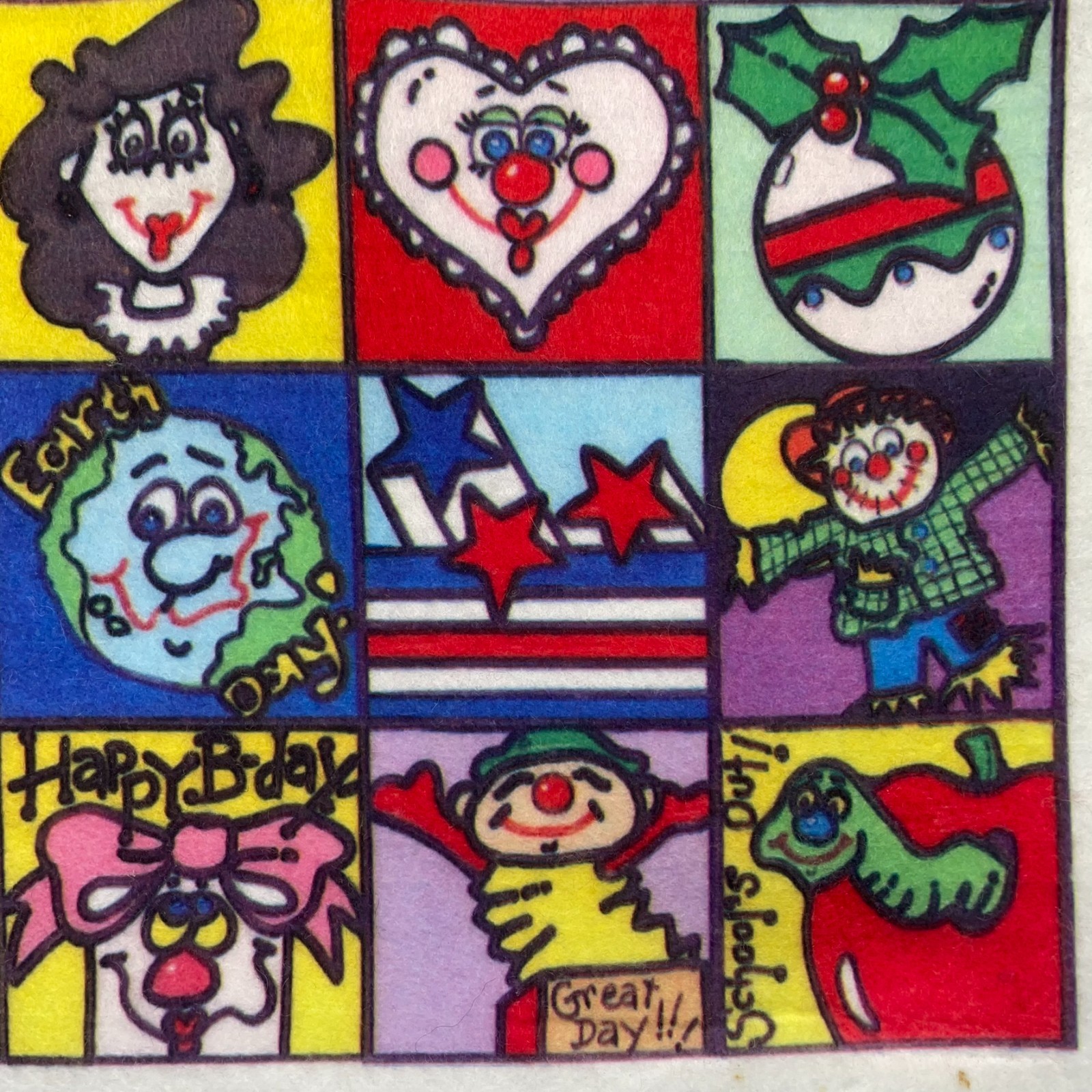 Vintage Story Teller See Touch Learn Felt Sheet Uncut 31×37 Approx