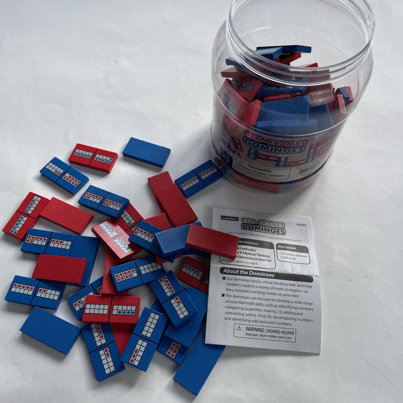 New Lakeshore Ten-Frames Dominoes Educational Math Learning Activity