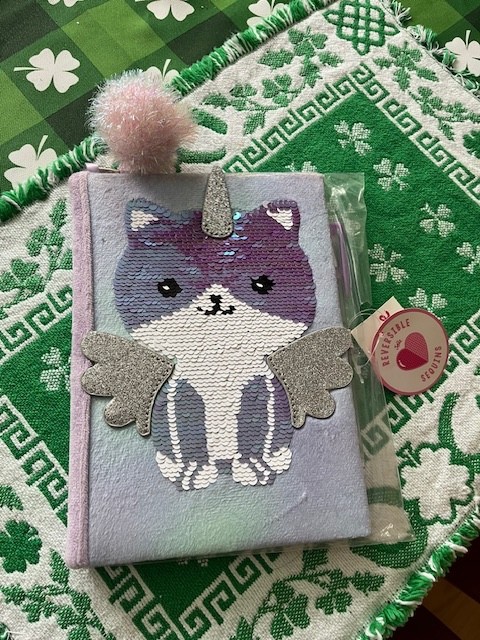 Justice Girls Sequin Lavender Flip Sequins Diary Journal Writing Notebook