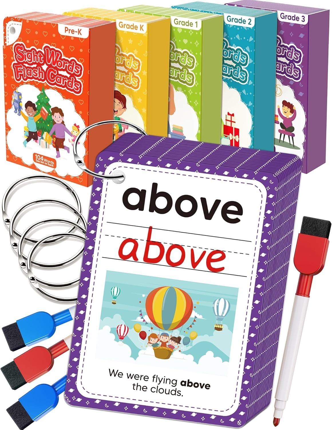 Phonics Flash Cards, 67 Pcs Sight Words Cards Kindergarten, Phonics…