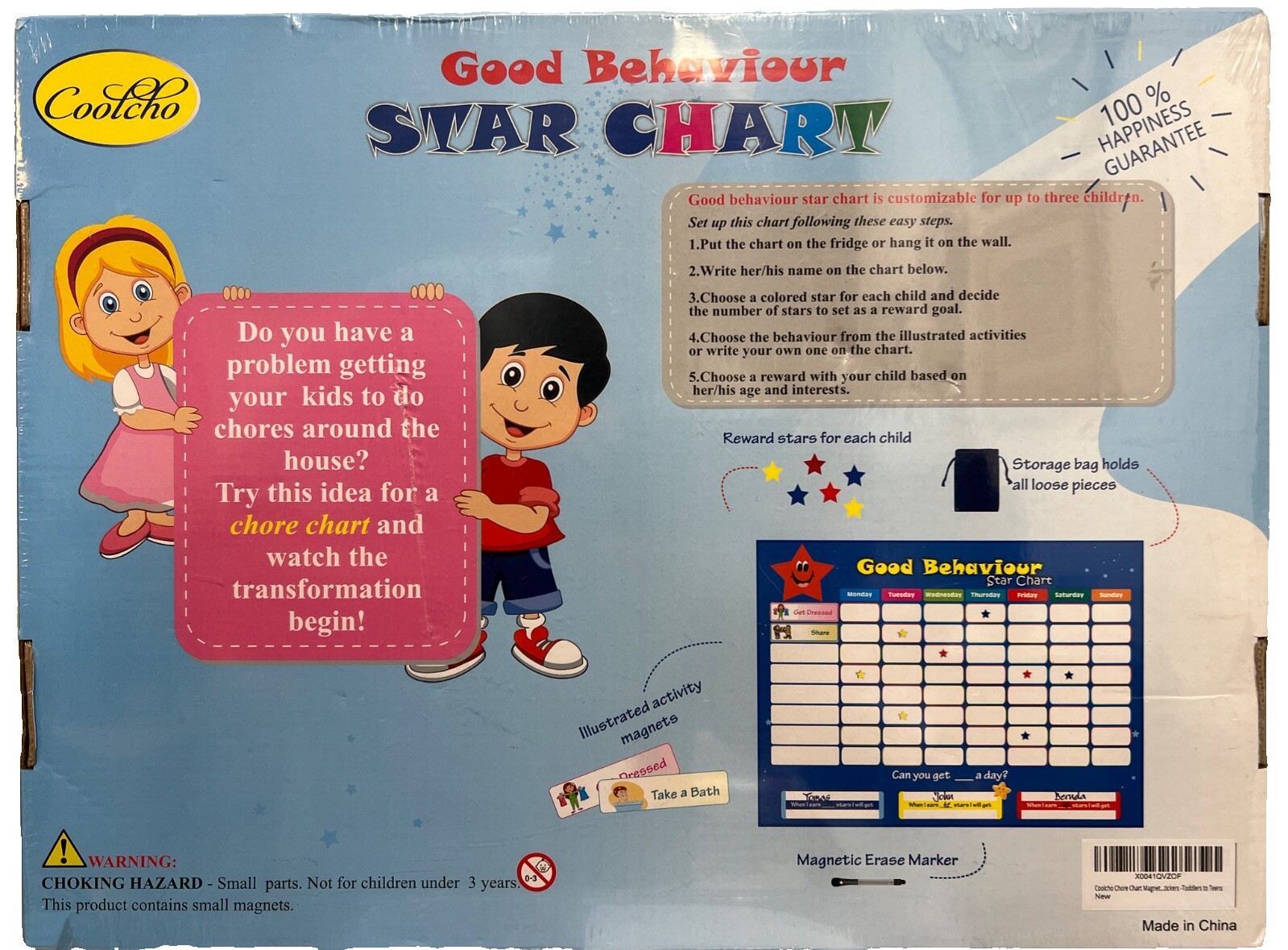 Star Chart Good Behavior Chart Toys Behavior Issue Educational Fun Kids Learning