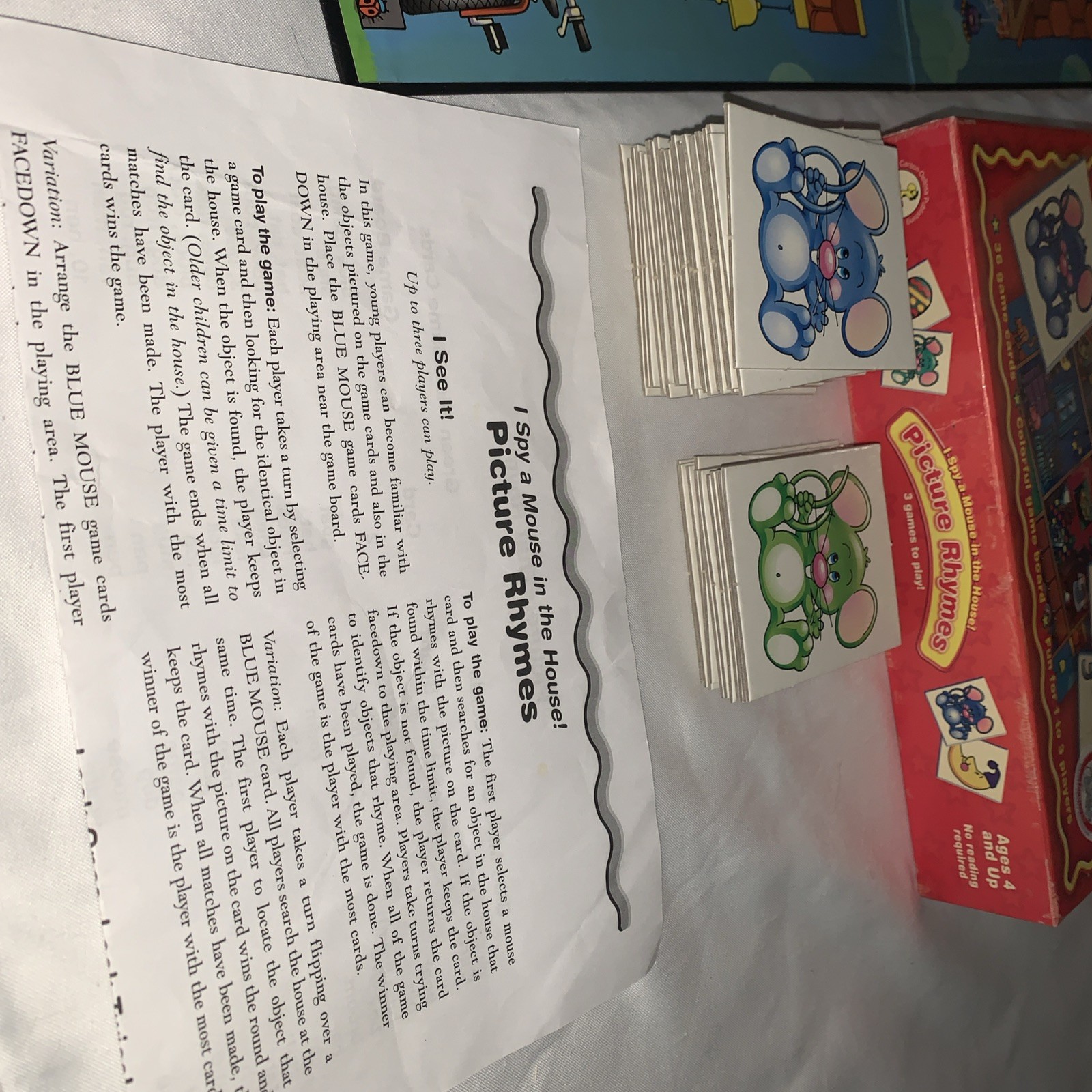 Picture Rhymes I Spy A Mouse in the House Game Excellent Very good condition