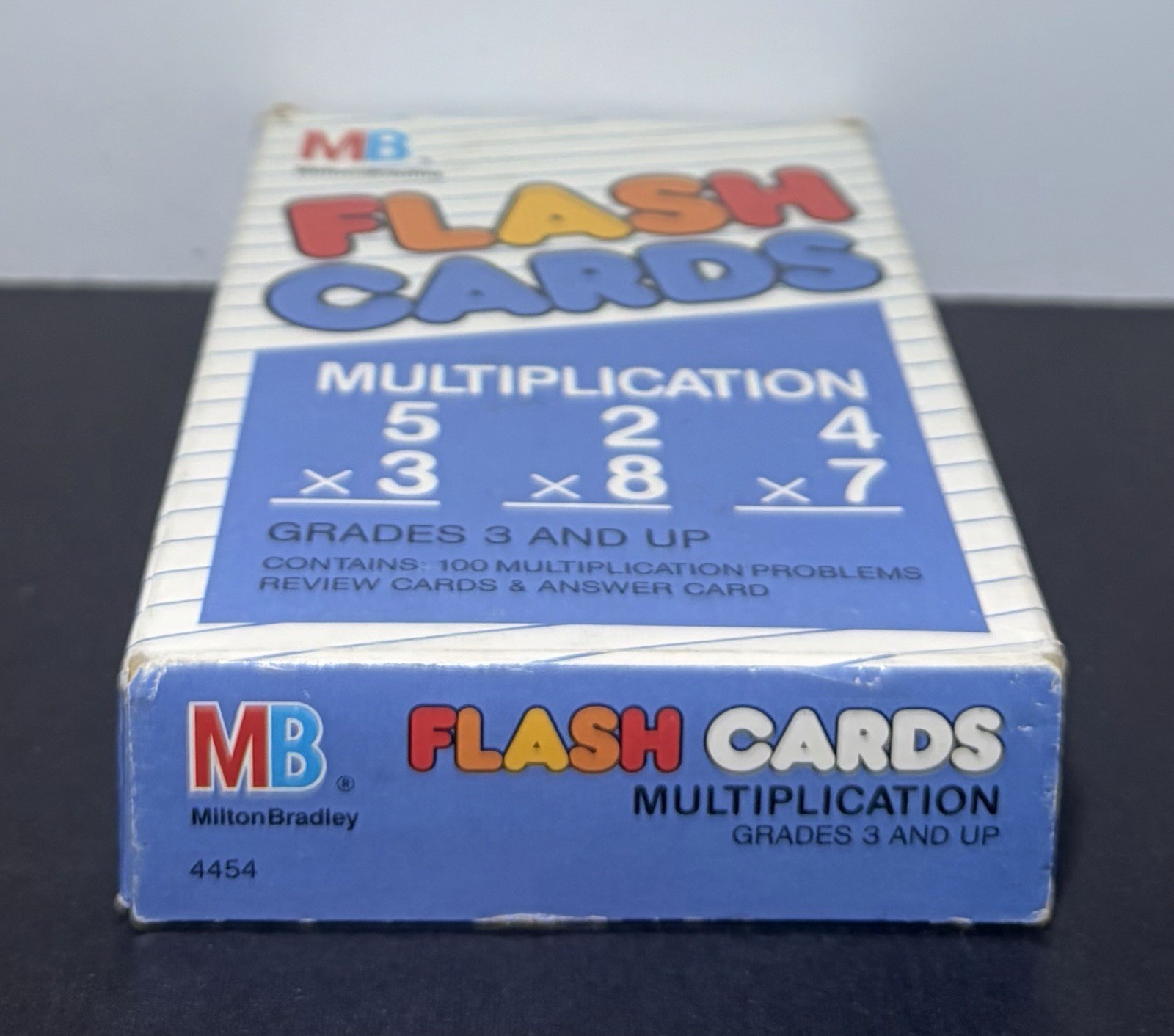 Vintage 1987 Milton Bradley Multiplication Cards Classic Educational Learning