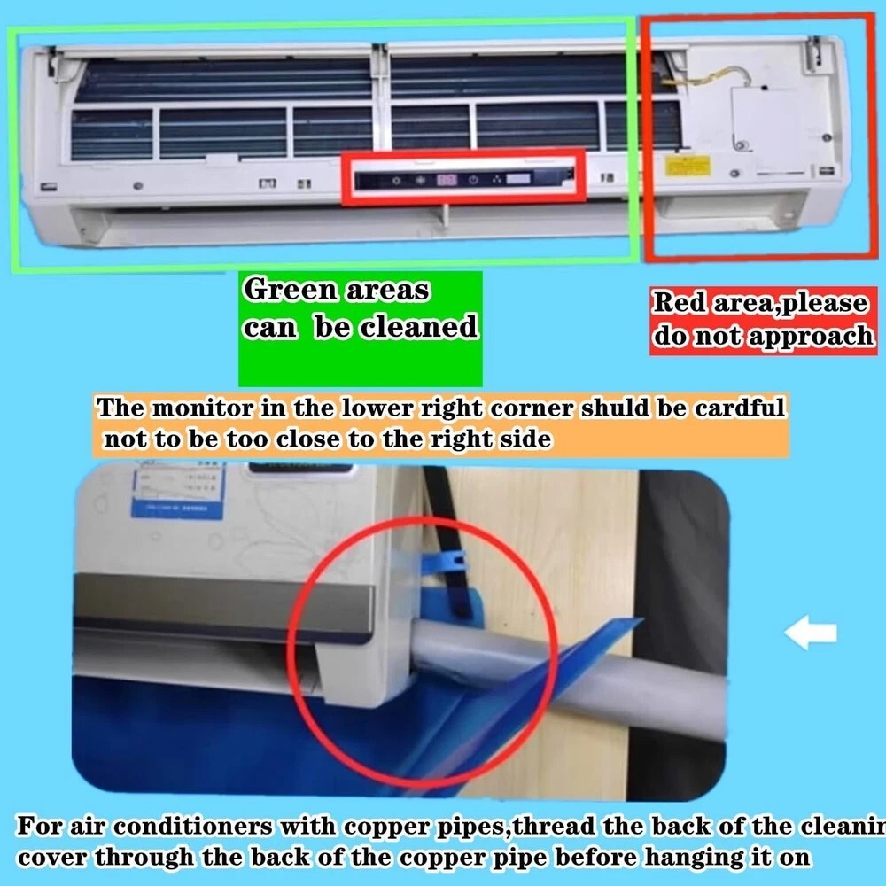 Air Conditioner Cleaning Kit for 37-45in 13PCS Waterproof Wall Mounted Air