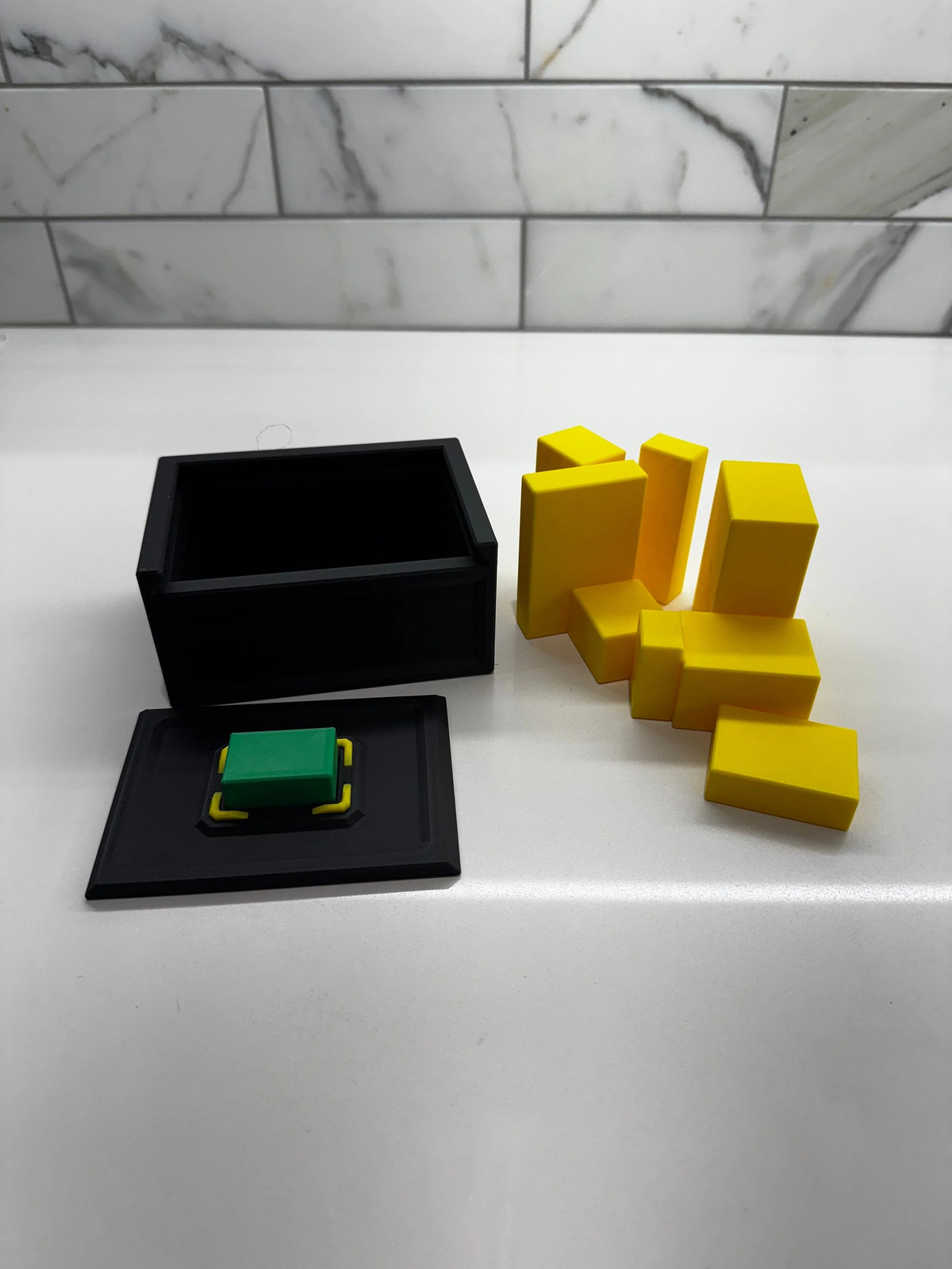 Green Stone Puzzle Game: Unique Brain Teaser for Adults and Kids, Handmade 3D