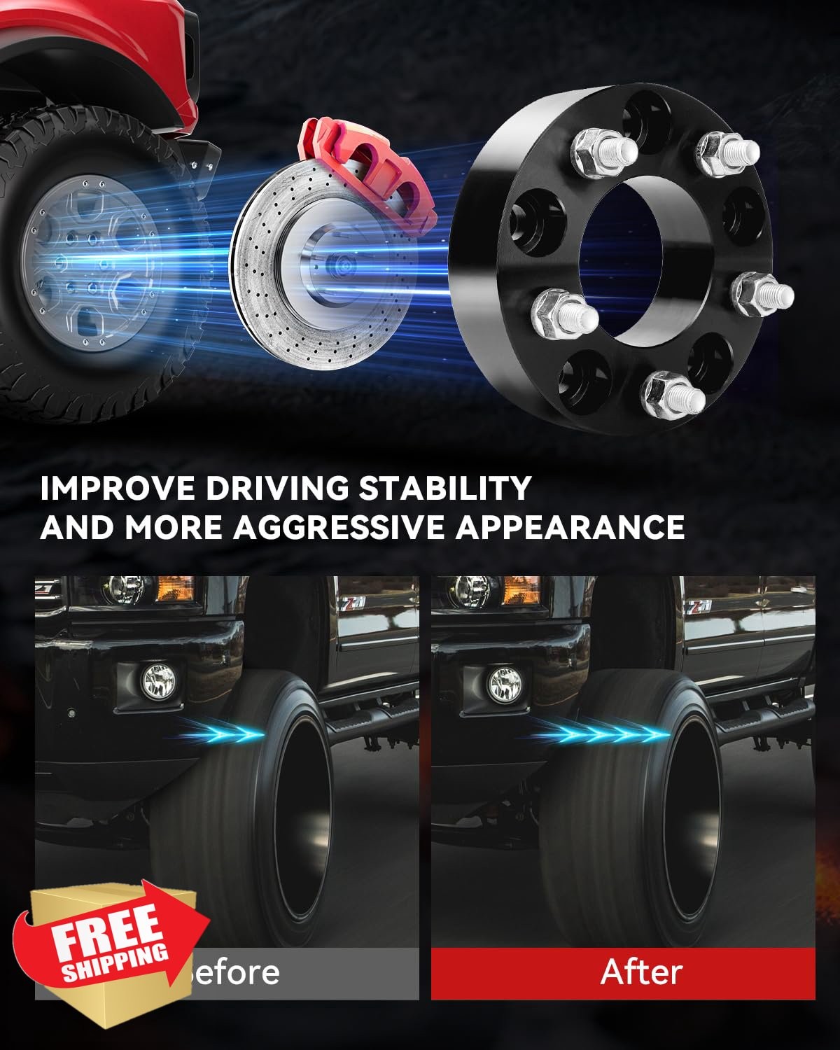 YIZBAP 5×5 2″ wheel spacers Jeep