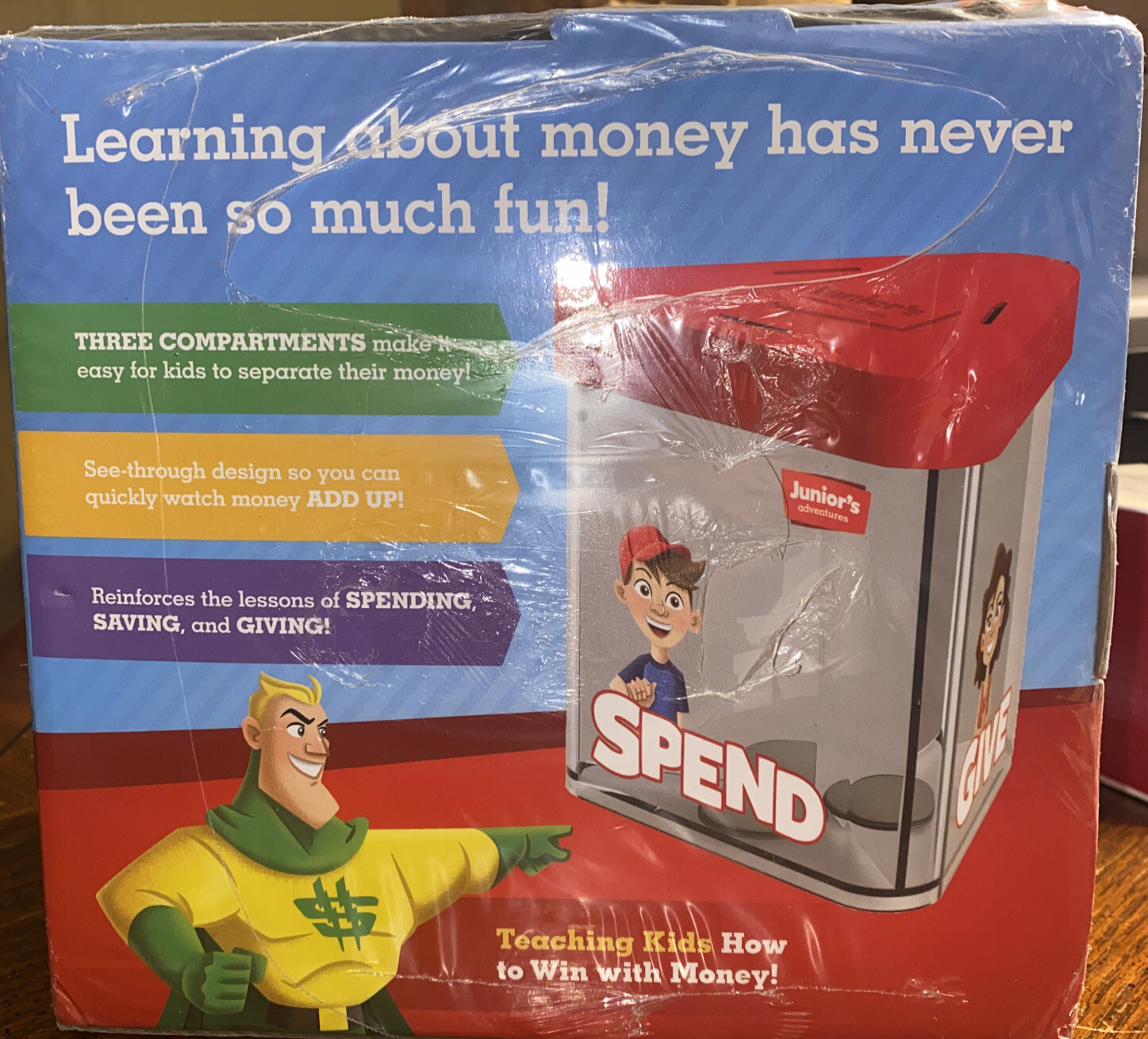 Dave Ramsey: Junior’s Adventures Smart Saver Bank NEW Sealed Spend Save Give