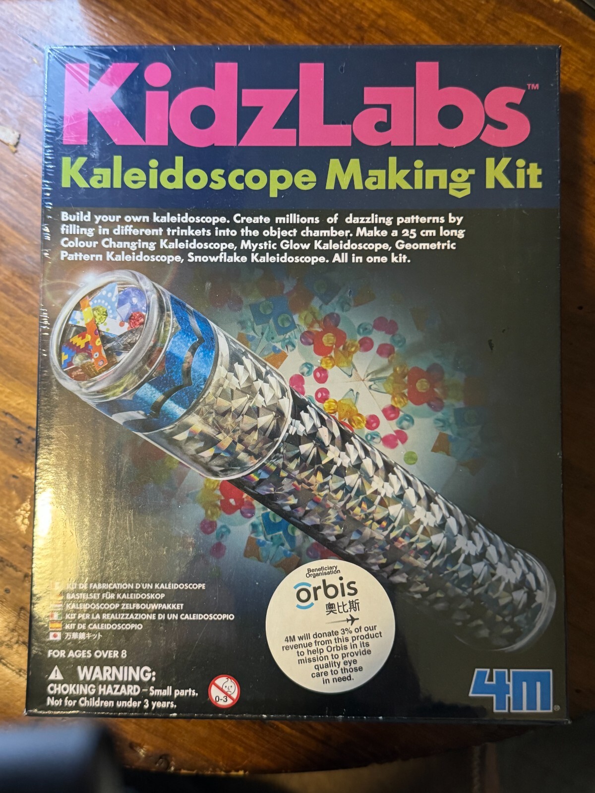 4M Kidzlabs Kaleidoscope Making Kit – Optical Light Physics Stem Toys Craft Gift